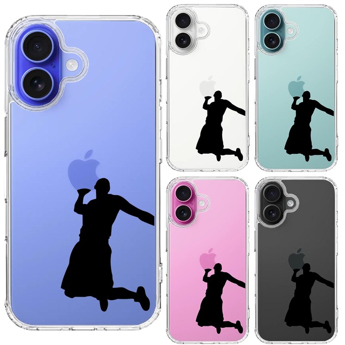 iPhone16 ケース クリア バスケットボール ダンクシュート２ スマホケース 側面ソフト 背面ハード ハイブリッド -1