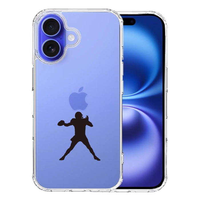 iPhone16 ケース クリア クォーターバック ３ スマホケース 側面ソフト 背面ハード ハイブリッド -0