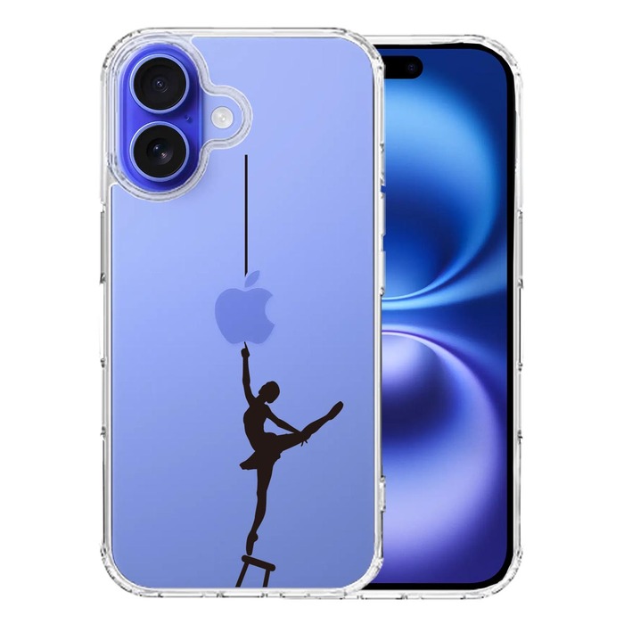 iPhone16 ケース クリア バレエ スマホケース 側面ソフト 背面ハード ハイブリッド -0