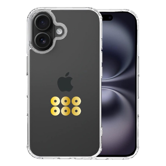 iPhone16 ケース クリア 真田 幸村 信繁 六文銭 2 スマホケース 側面ソフト 背面ハード ハイブリッド -0