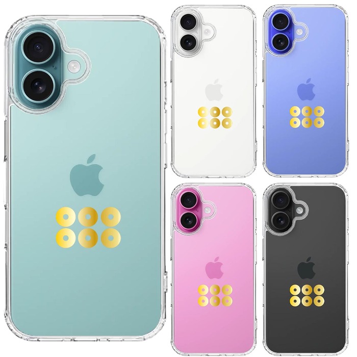 iPhone16 ケース クリア 真田 幸村 信繁 六文銭 2 スマホケース 側面ソフト 背面ハード ハイブリッド -1