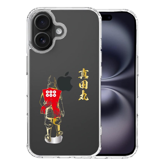 iPhone16 ケース クリア 真田 幸村 六文銭 真田丸 武者 2 スマホケース 側面ソフト 背面ハード ハイブリッド -0