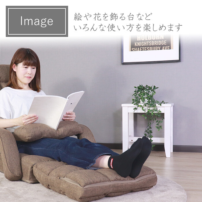 変哲もないリビングスツール ホワイト-2