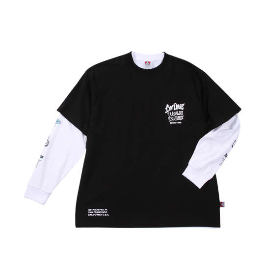 大きいサイズ BEN DAVIS 長袖T＆半袖TレイヤードTシャツ 3L 4L 5L 6L MC846852-83003 ラッピング可 送料無料 即日発送 大きいサイズ BEN DAVIS 長袖T&半袖TレイヤードTシャツ 3L 4L 5L 6L