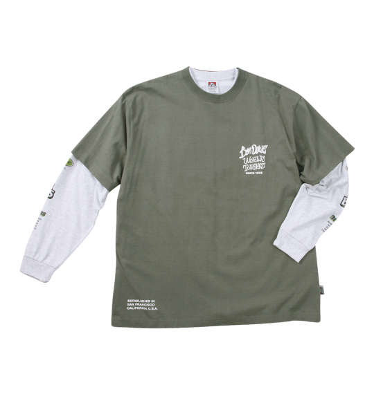 大きいサイズ BEN DAVIS 長袖T＆半袖TレイヤードTシャツ 3L 4L 5L 6L MC846853-83004 ラッピング可 送料無料 即日発送 大きいサイズ BEN DAVIS 長袖T&半袖TレイヤードTシャツ 3L 4L 5L 6L