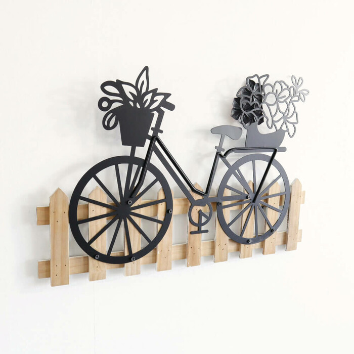 ウォールアート 壁飾り 壁掛け 自転車 ガーデニング-4