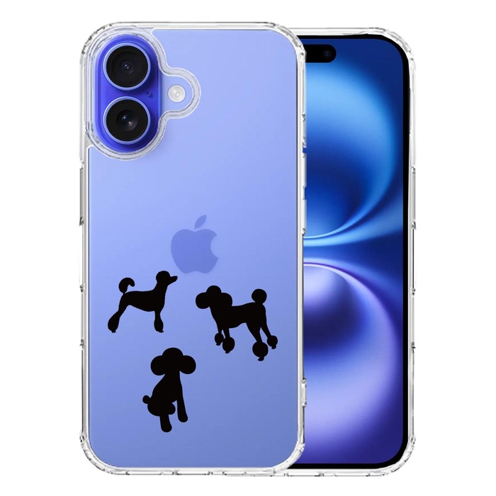 iPhone16 ケース クリア 陽だまり トイプードル もふもふ わんこ スマホケース 側面ソフト 背面ハード ハイブリッド -0