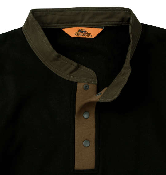 大きいサイズ KRIFF MAYER レトロカラーヘンリーネックスウェット 3L