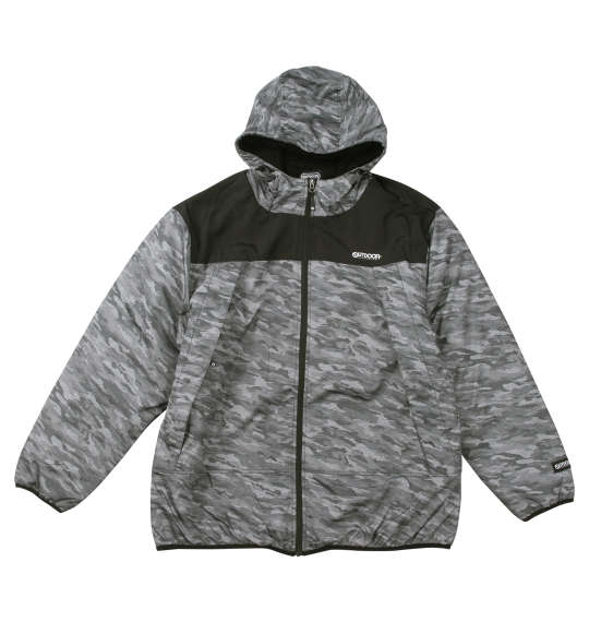 大きいサイズ OUTDOOR PRODUCTS フルダルタフタ裏フィルム+裏ボアフリースジャケット 3L 4L 5L 6L 7L 8L ブラックカモ ラッピング可-0