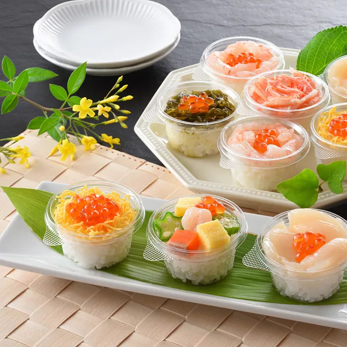  small . seafood cup sushi. . correspondence possible -3