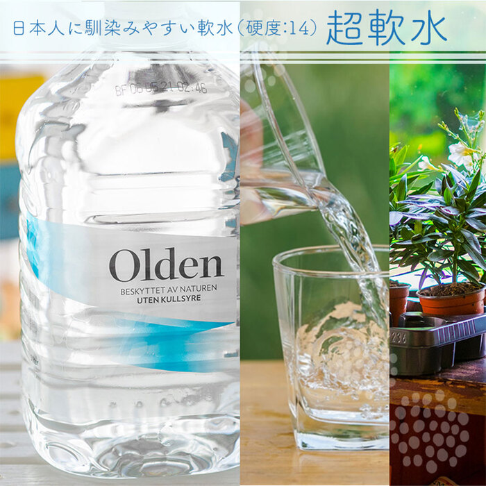 北欧ノルウェーの天然水オルデン 5000ml×4本 ミネラルウォーター Olden 鉱泉水 軟水-1