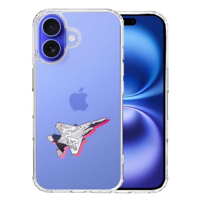 iPhone16 ケース クリア F 15J 303飛行隊 白龍 スマホケース 側面ソフト 背面ハード ハイブリッド -0