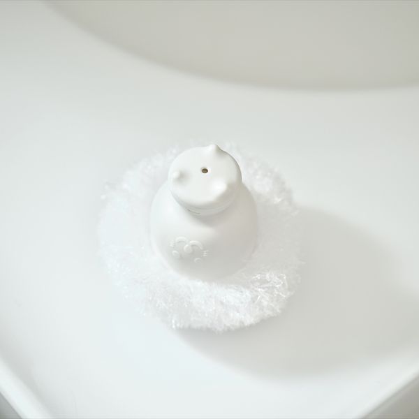 バスボンくん抗菌洗面台スッキリポンポン持ち手付ホワイト 5セット-5