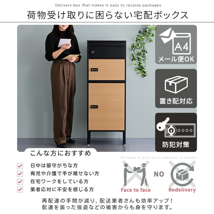 宅配ボックススリムハイタイプ3ボックス-5