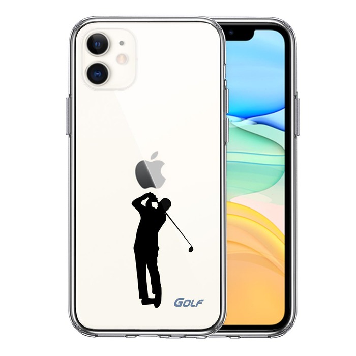 iPhone11 ケース クリア ゴルフ 2 スマホケース 側面ソフト 背面ハード ハイブリッド -0