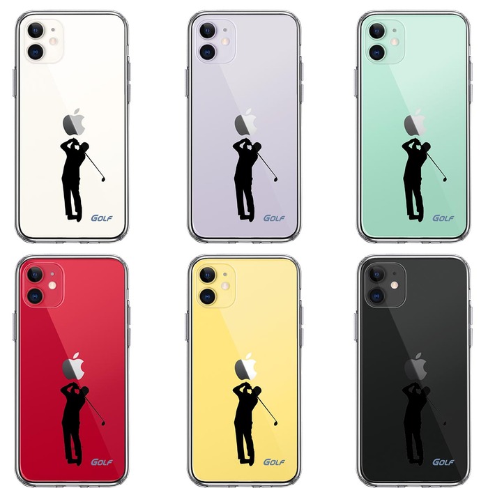 iPhone11 ケース クリア ゴルフ 2 スマホケース 側面ソフト 背面ハード ハイブリッド -1