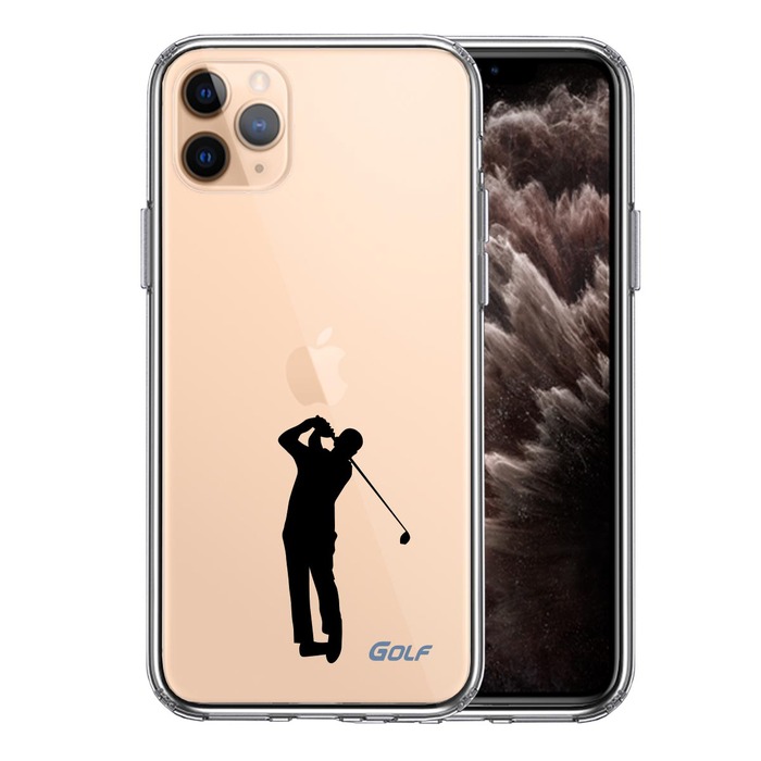iPhone11pro  ケース クリア ゴルフ 2 スマホケース 側面ソフト 背面ハード ハイブリッド -0