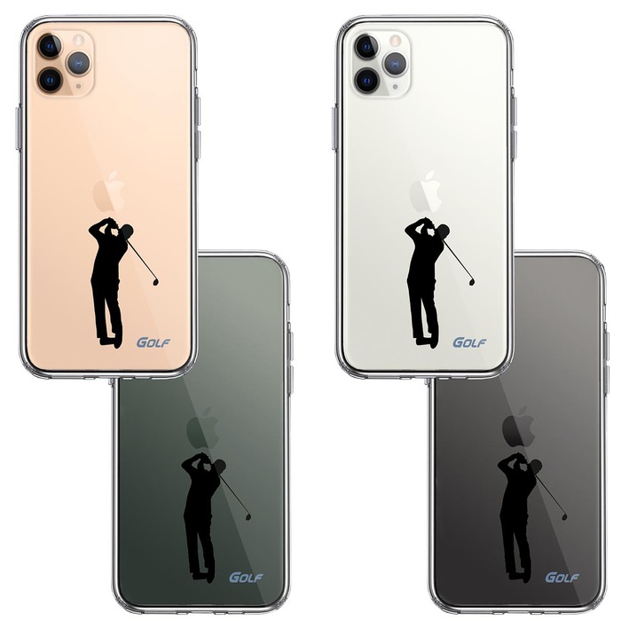 iPhone11pro  ケース クリア ゴルフ 2 スマホケース 側面ソフト 背面ハード ハイブリッド -1