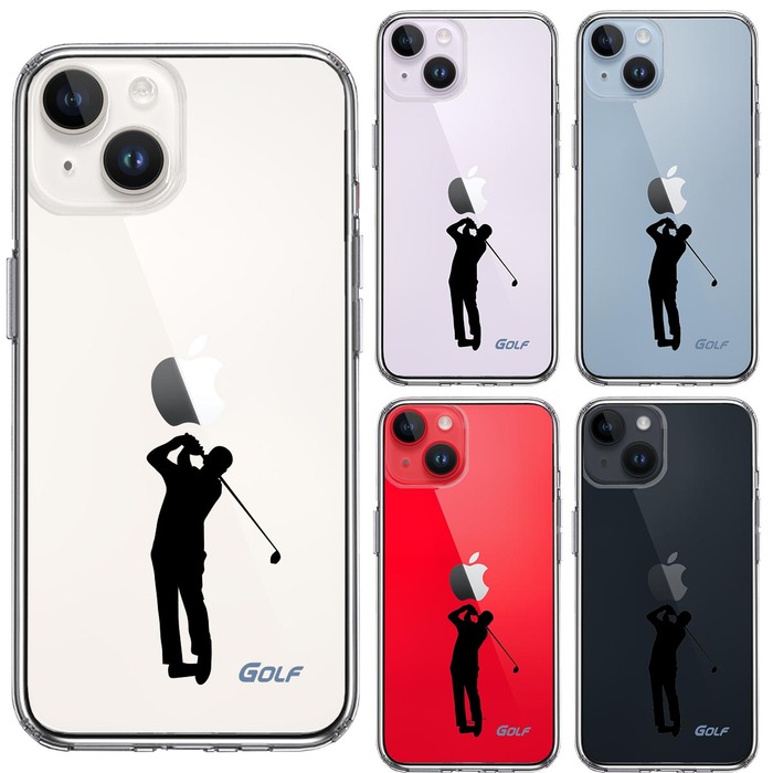 iPhone14 ケース クリア ゴルフ 2 スマホケース 側面ソフト 背面ハード ハイブリッド -1