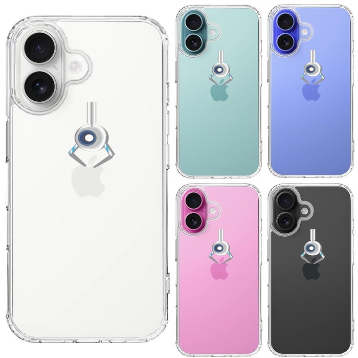 iPhone16 ケース クリア UFOキャッチャー りんご キャッチ 2 スマホケース 側面ソフト 背面ハード ハイブリッド -1