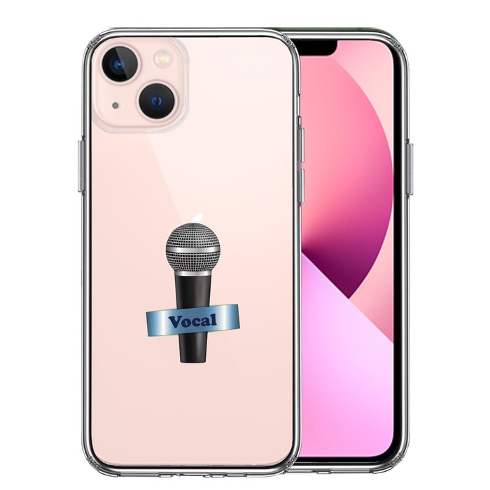 iPhone13mini ケース クリア マイク ヴォーカル スマホケース 側面ソフト 背面ハード ハイブリッド -0