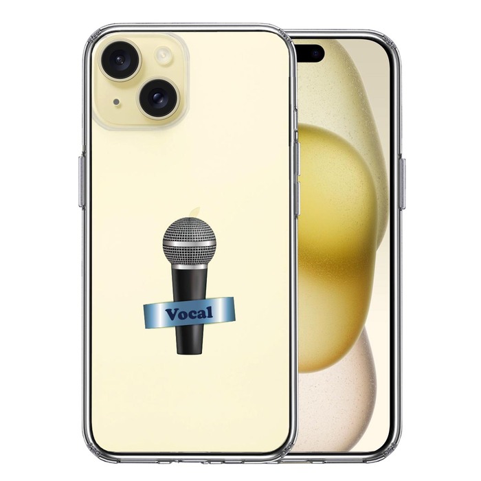 iPhone15Plus ケース クリア マイク ヴォーカル スマホケース 側面ソフト 背面ハード ハイブリッド -0