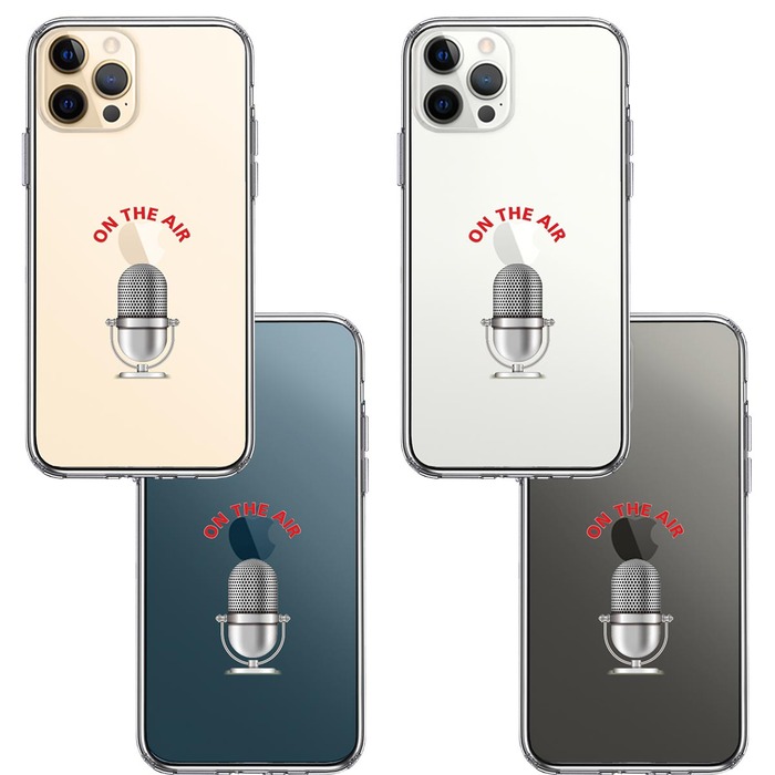 iPhone12Pro ケース クリア オンエア マイク スマホケース 側面ソフト 背面ハード ハイブリッド -1