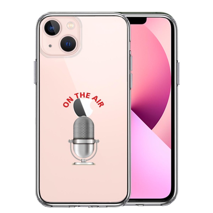 iPhone13mini ケース クリア オンエア マイク スマホケース 側面ソフト 背面ハード ハイブリッド -0
