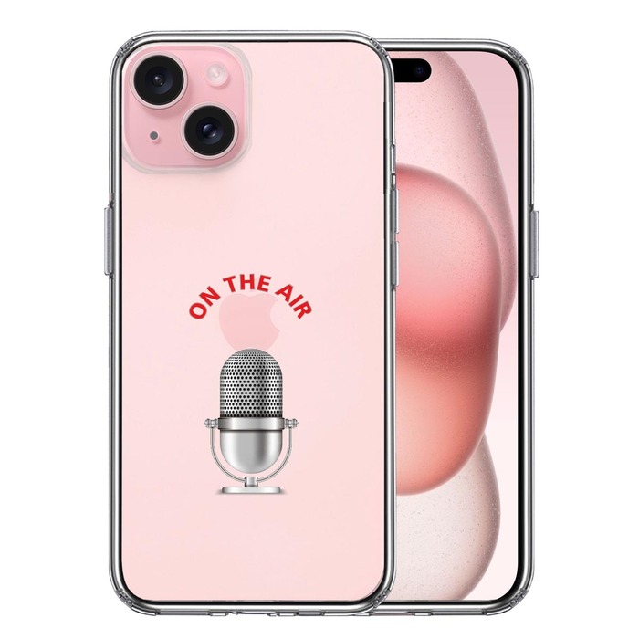 iPhone15 ケース クリア オンエア マイク スマホケース 側面ソフト 背面ハード ハイブリッド -0