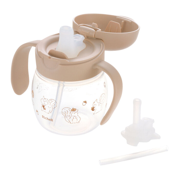 リッチェル トライ ストロー飲みマスターブラウン 2個セット-4