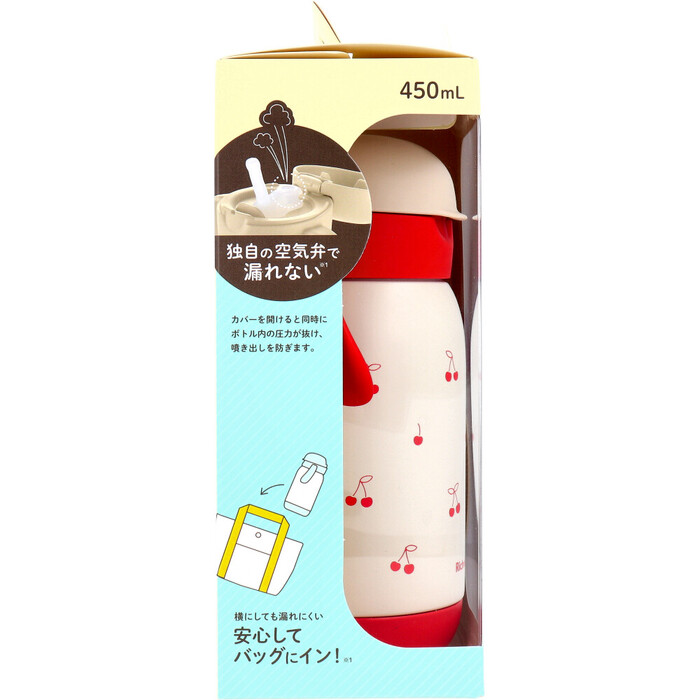 リッチェル トライ もれない保冷ストローマグ 450 レッド-3