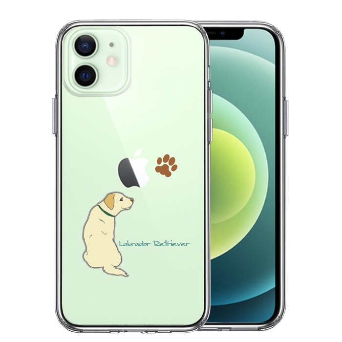 iPhone12 ケース クリア ラブラドールレトリバー スマホケース 側面ソフト 背面ハード ハイブリッド -0