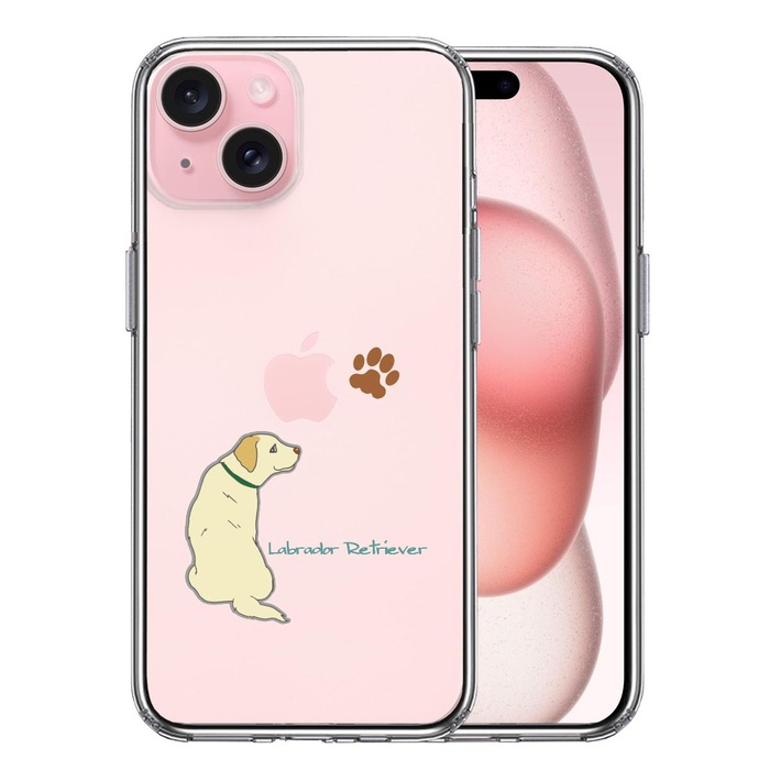 iPhone15Plus ケース クリア ラブラドールレトリバー スマホケース 側面ソフト 背面ハード ハイブリッド -0