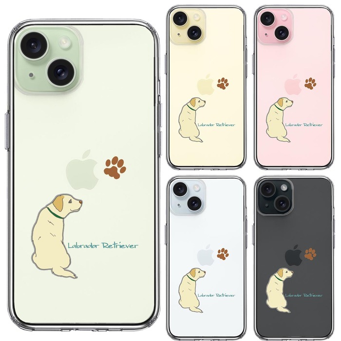 iPhone15Plus ケース クリア ラブラドールレトリバー スマホケース 側面ソフト 背面ハード ハイブリッド -1