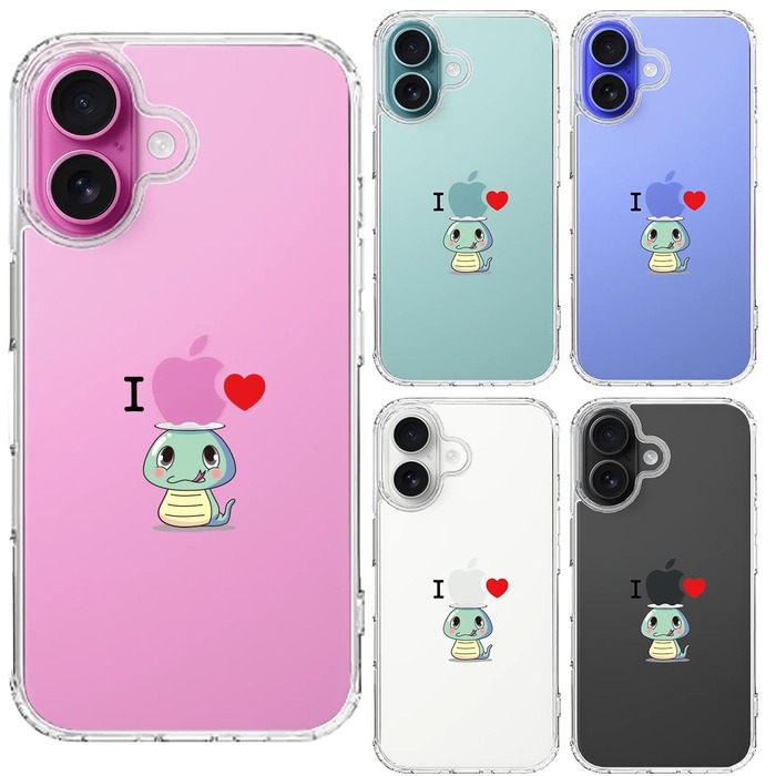 iPhone16 ケース クリア UMA ツチノコ ？ スマホケース 側面ソフト 背面ハード ハイブリッド -1