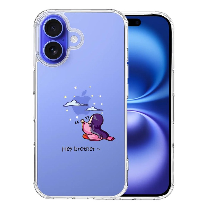 iPhone16 ケース クリア かぐや姫 スマホケース 側面ソフト 背面ハード ハイブリッド -0