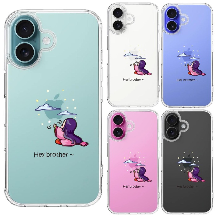 iPhone16 ケース クリア かぐや姫 スマホケース 側面ソフト 背面ハード ハイブリッド -1
