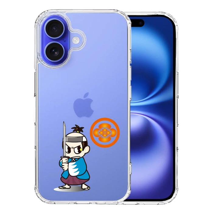 iPhone16 ケース クリア 侍 新撰組 新選組 沖田 スマホケース 側面ソフト 背面ハード ハイブリッド -0