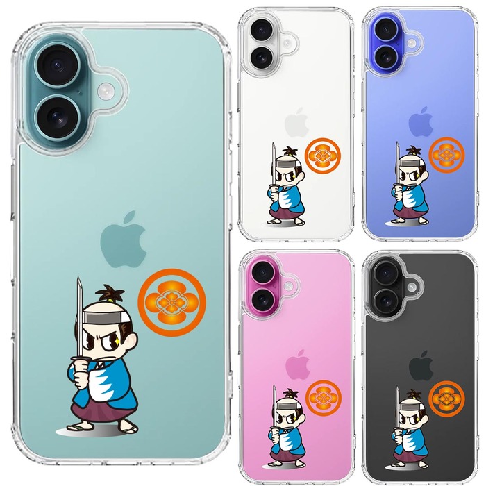 iPhone16 ケース クリア 侍 新撰組 新選組 沖田 スマホケース 側面ソフト 背面ハード ハイブリッド -1
