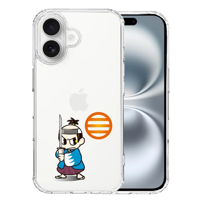 iPhone16 ケース クリア 侍 新撰組 新選組 近藤 スマホケース 側面ソフト 背面ハード ハイブリッド -0