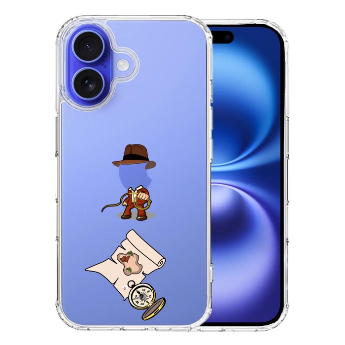 iPhone16 ケース クリア 冒険家 2 スマホケース 側面ソフト 背面ハード ハイブリッド -0