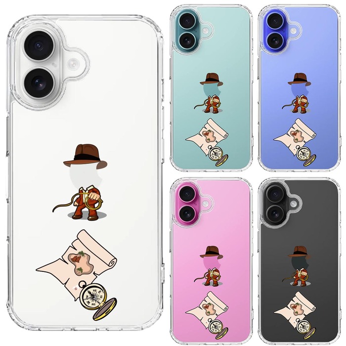 iPhone16 ケース クリア 冒険家 2 スマホケース 側面ソフト 背面ハード ハイブリッド -1