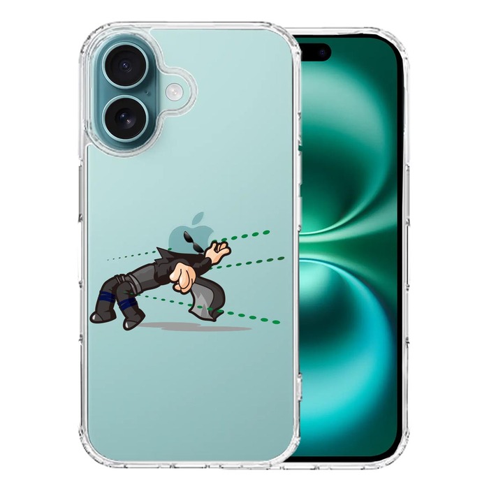 iPhone16 ケース クリア 映画パロディ MATRISK 2 スマホケース 側面ソフト 背面ハード ハイブリッド -0