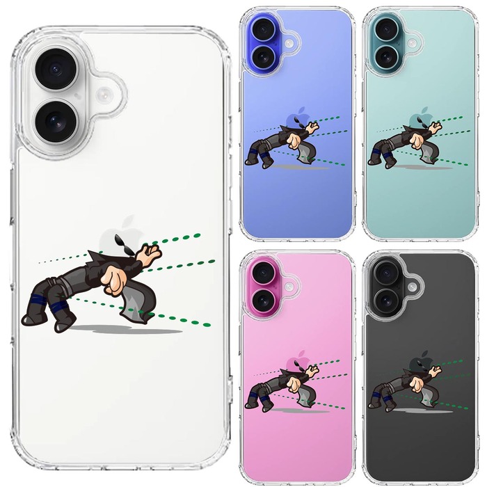 iPhone16 ケース クリア 映画パロディ MATRISK 2 スマホケース 側面ソフト 背面ハード ハイブリッド -1