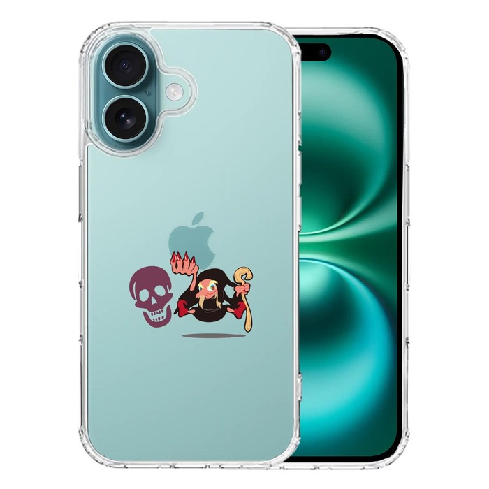 iPhone16 ケース クリア ファンタジーシリーズ 魔女 スマホケース 側面ソフト 背面ハード ハイブリッド -0