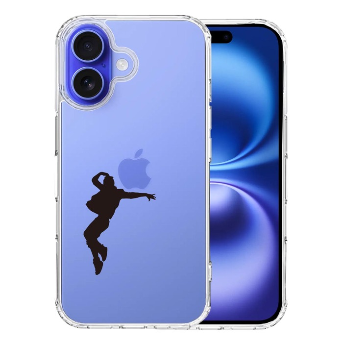 iPhone16 ケース クリア パフォーマー ダンサー スマホケース 側面ソフト 背面ハード ハイブリッド -0