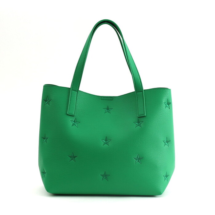 星柄刺繍フェイクレザー トートバッグ A4 対応 2025 新作 COOCO
