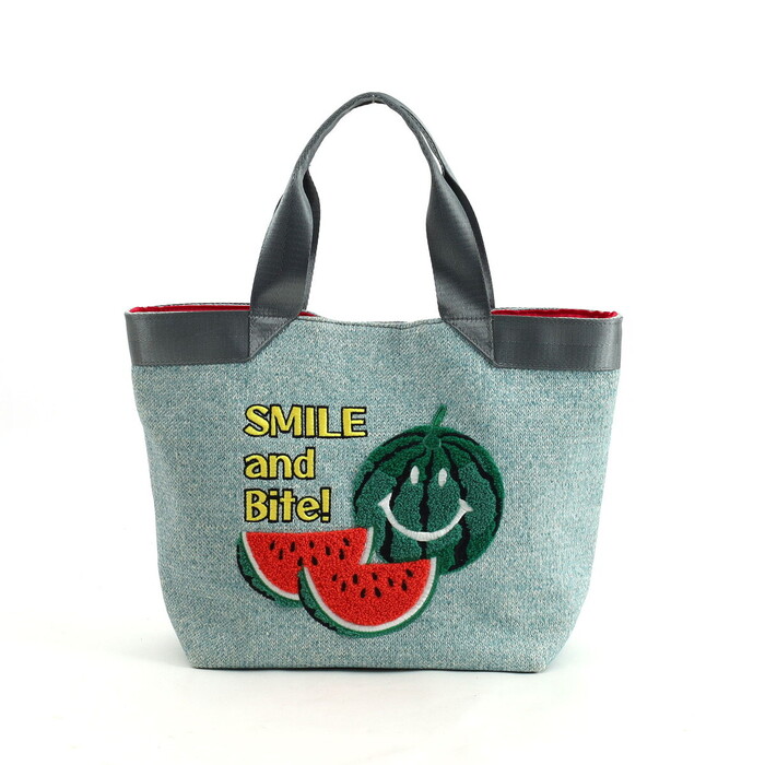SMILEY モチーフ刺繍 トートバッグ 2025新作 COOCO クーコ