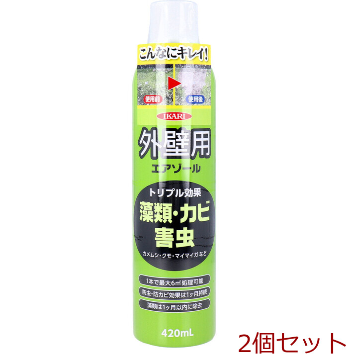 外壁用エアゾール 屋外専用 420mL 2個セット-0