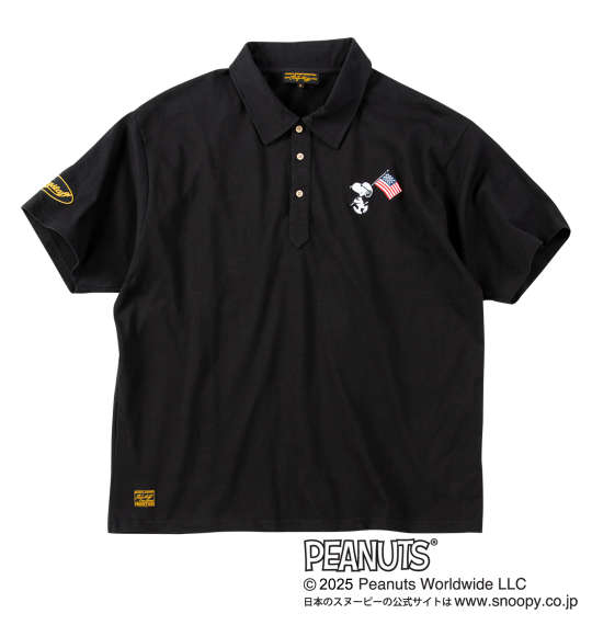 大きいサイズ FLAGSTAFF×PEANUTS スヌーピーコラボ半袖ポロシャツ 3L